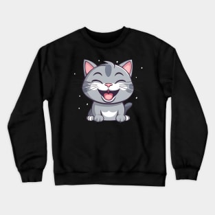 Cute antidepressant cat Crewneck Sweatshirt